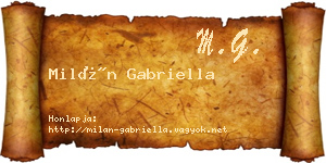 Milán Gabriella névjegykártya