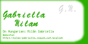 gabriella milan business card