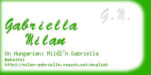 gabriella milan business card